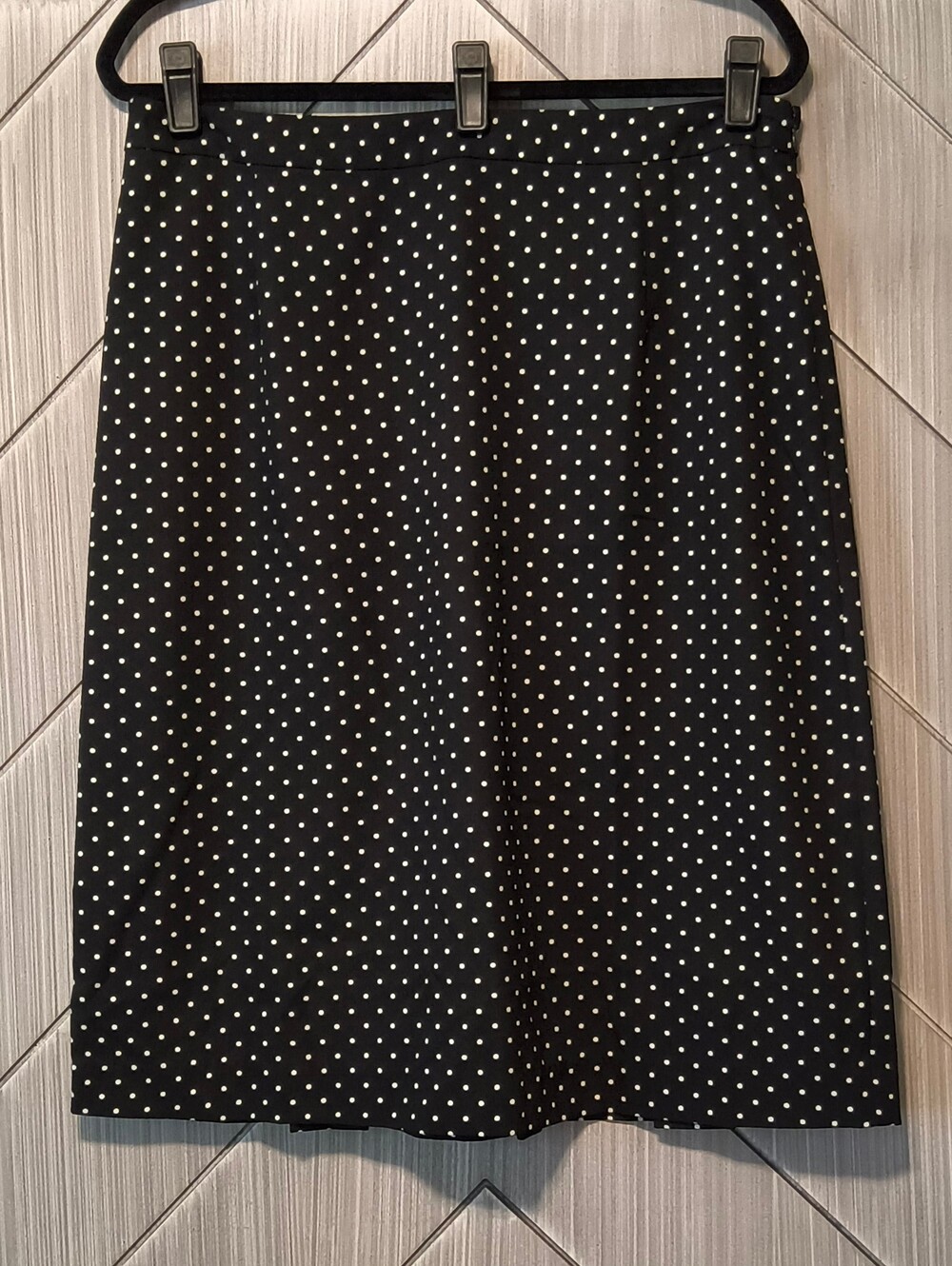 Who What Wear 12 Black White Polka Dot Pencil Skirt Career Midi Classic